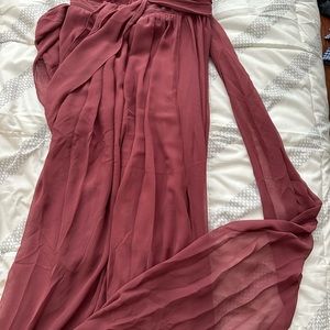 Birdy Grey Grace Convertible Dress with slit in Rosewood. Size medium 6/8